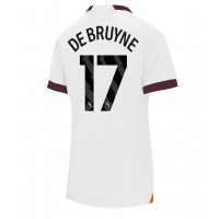 Camisa de Futebol Manchester City Kevin De Bruyne #17 Equipamento Secundário Mulheres 2023-24 Manga Curta
